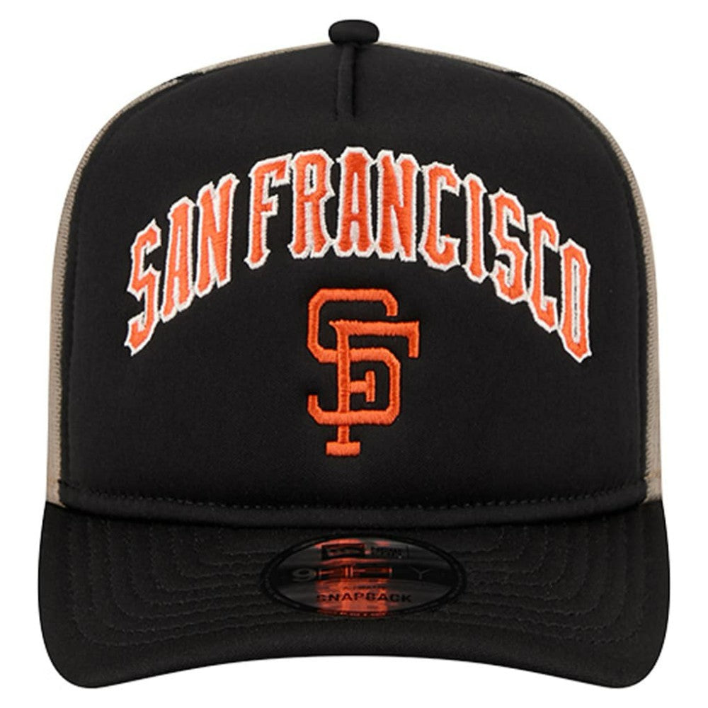 San Francisco Giants New Era Vintage Arched Foam Front 9FIFTY A-Frame Adjustable Trucker Hat for sale