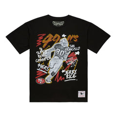 Jerry Rice San Francisco 49ers Chalked Up Player Graphic T-Shirt - Black - Mitchell & Ness