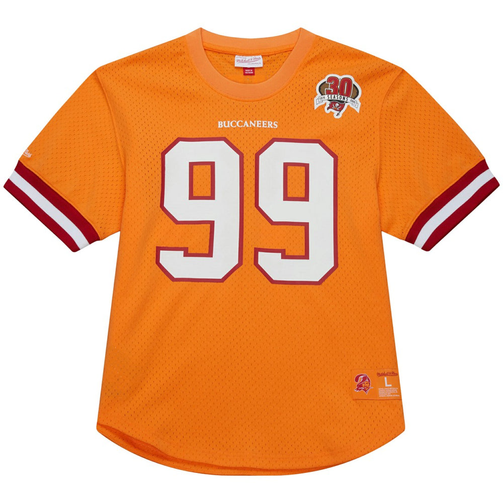 Warren Sapp Tampa Bay Buccaneers Retired Player Name & Number Mesh Top - Orange - Mitchell & Ness