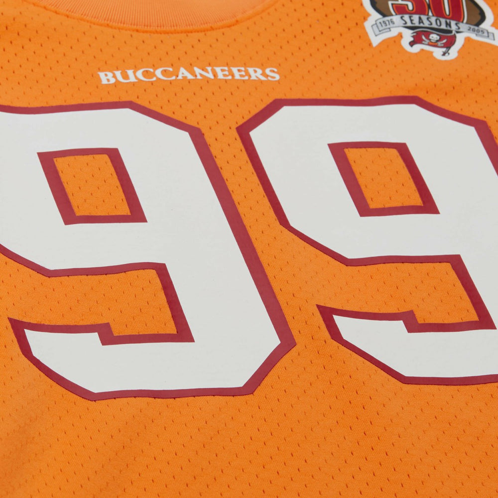 Warren Sapp Tampa Bay Buccaneers Retired Player Name & Number Mesh Top - Orange - Mitchell & Ness