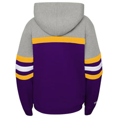 Minnesota Vikings Youth Throwback Head Coach Pullover Hoodie - Purple - Mitchell & Ness