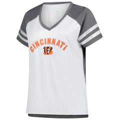 Joe Burrow Cincinnati Bengals Women's Plus Size Bling V-Neck T-Shirt - White - Fanatics