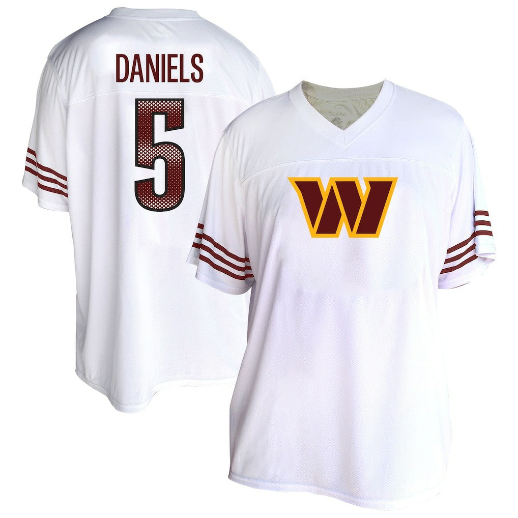 Jayden Daniels Washington Commanders Women's Plus Size Fashion Jersey - White - Fanatics