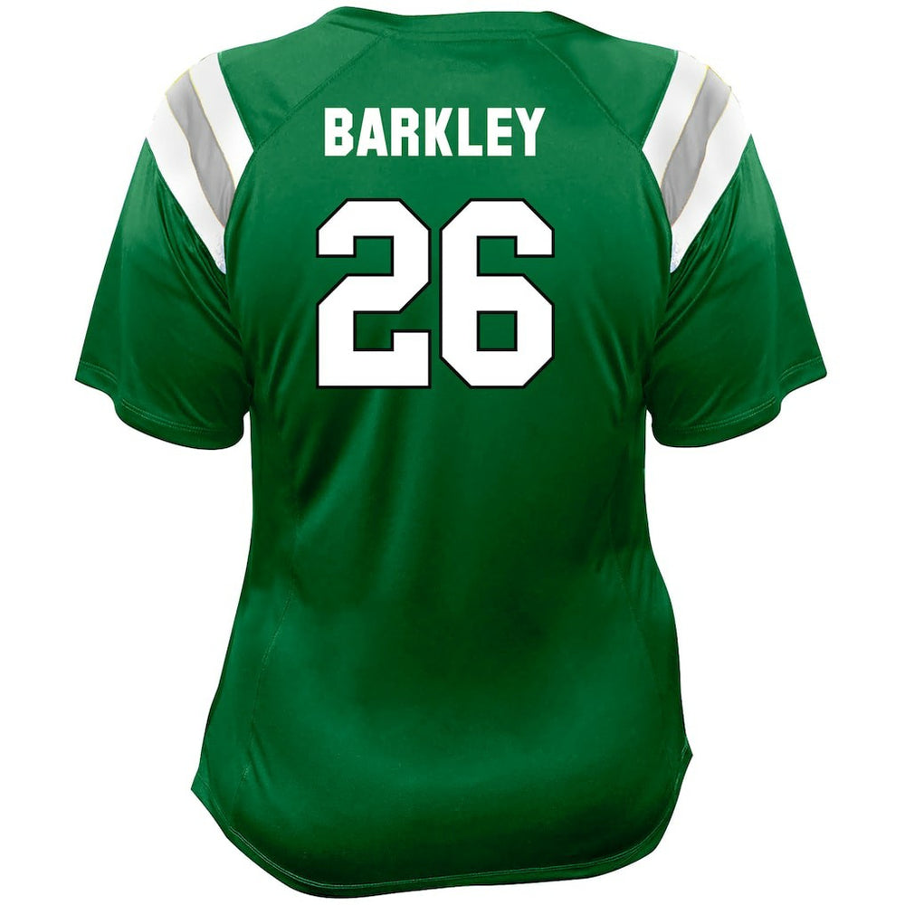 Saquon Barkley Philadelphia Eagles Women's Plus Size Name & Number Raglan Lace V-Neck T-Shirt - Kelly Green - Fanatics