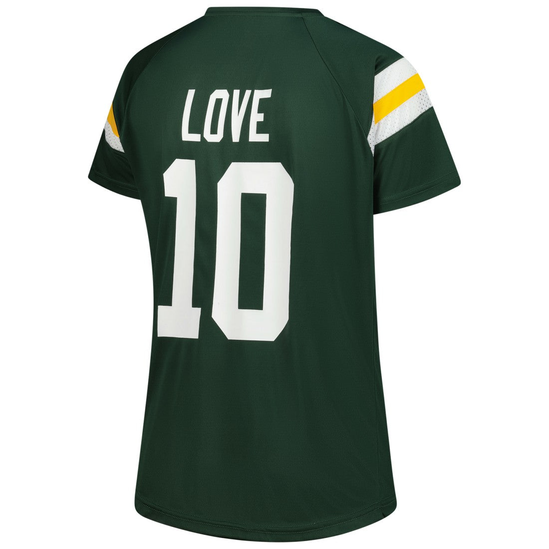 Jordan Love Green Bay Packers Women's Plus Size Name & Number Raglan Lace V-Neck T-Shirt - Green - Fanatics