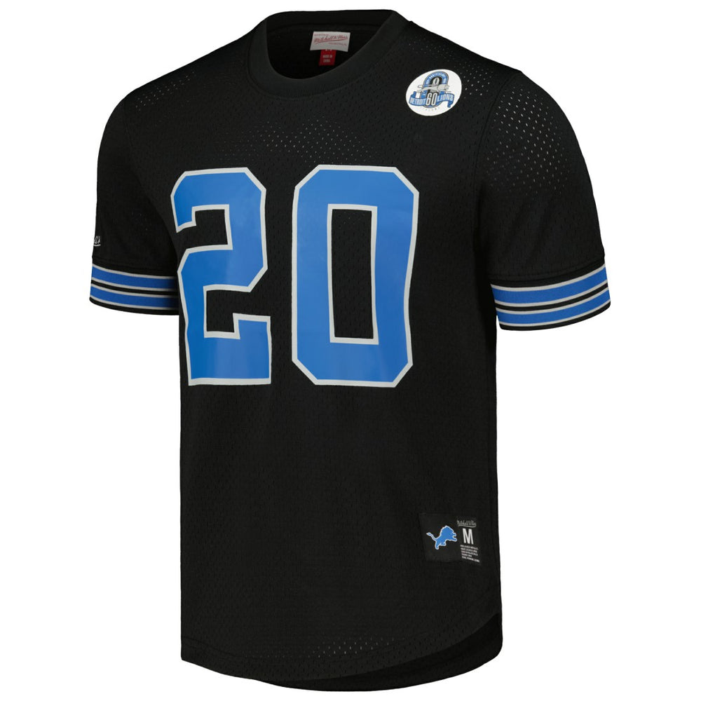 Barry Sanders Detroit Lions Big & Tall Mesh Player Name & Number Shirt - Black - Mitchell & Ness