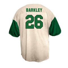 Saquon Barkley Philadelphia Eagles Big & Tall Baseball Button-Up Shirt - Cream - Fanatics