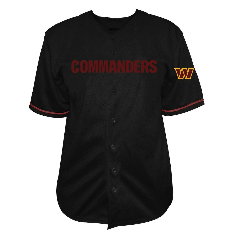 Jayden Daniels Washington Commanders Big & Tall Baseball Button-Up Shirt - Black - Fanatics