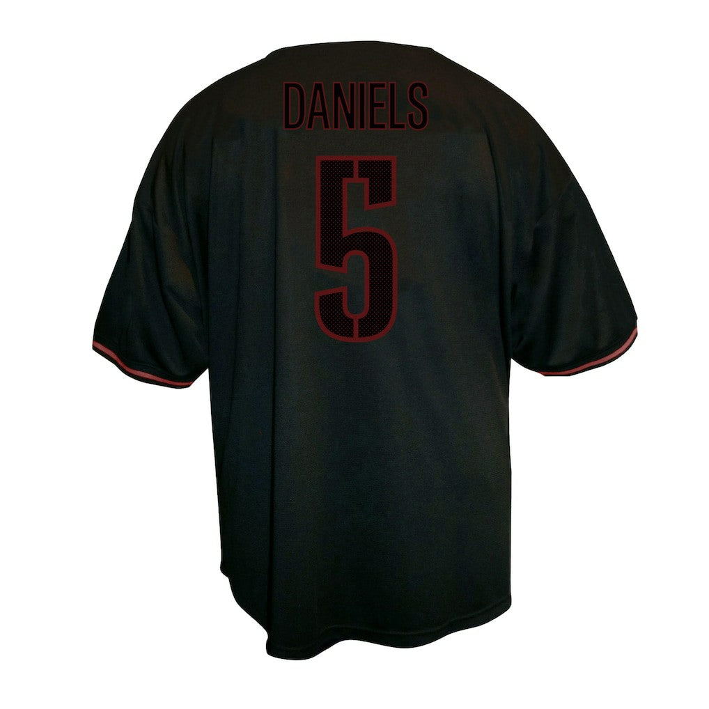 Jayden Daniels Washington Commanders Big & Tall Baseball Button-Up Shirt - Black - Fanatics