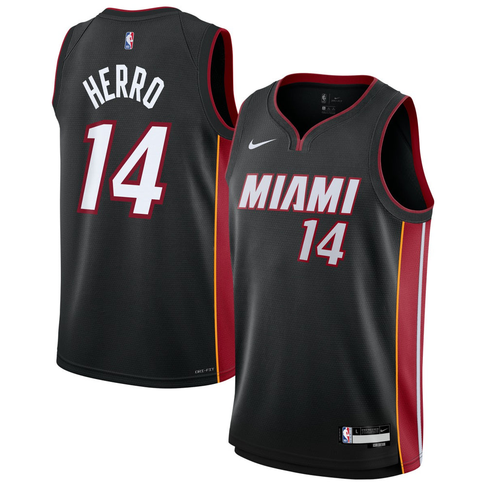Nike Tyler Herro Miami Heat Youth Swingman Jersey Icon Edition Black
