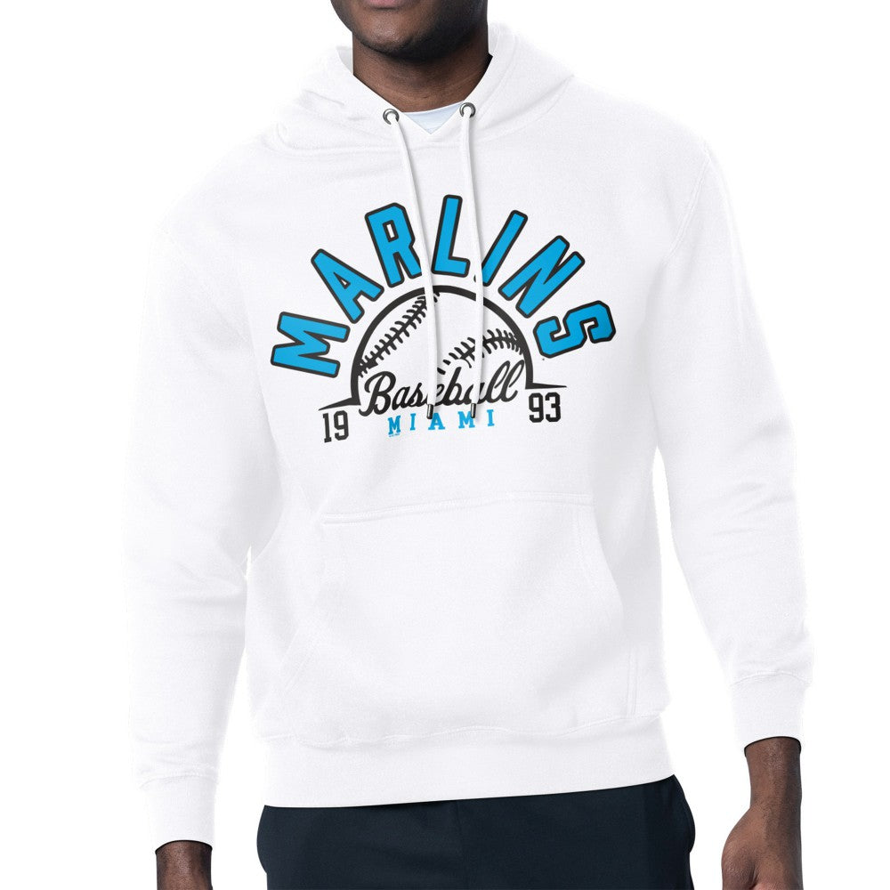 Miami Marlins Starter Half Ball Team Graphic Pullover Hoodie Outlet