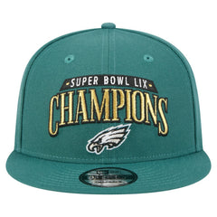 Philadelphia Eagles New Era Super Bowl LIX Champions 9FIFTY Snapback Hat - Midnight Green - NFL