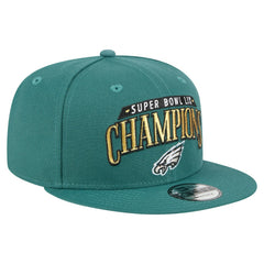 Philadelphia Eagles New Era Super Bowl LIX Champions 9FIFTY Snapback Hat - Midnight Green - NFL