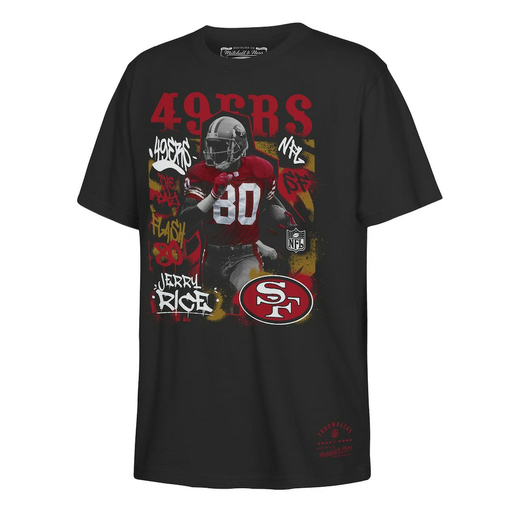 Jerry Rice San Francisco 49ers Youth Star Player T-Shirt - Black - Mitchell & Ness
