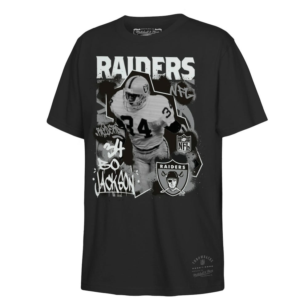 Bo Jackson Las Vegas Raiders Youth Star Player T-Shirt - Black - Mitchell & Ness
