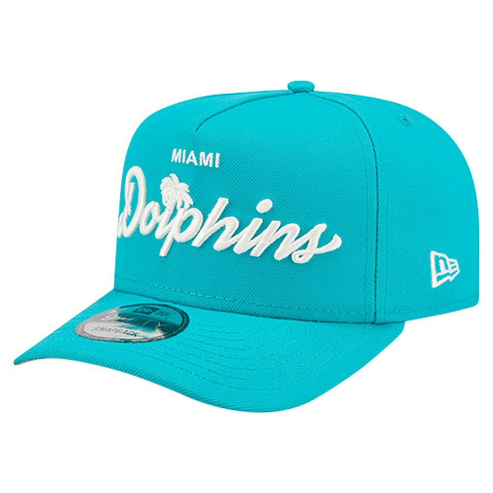 Miami Dolphins New Era Local Play A-Frame 9FIFTY Snapback Hat - Aqua - NFL