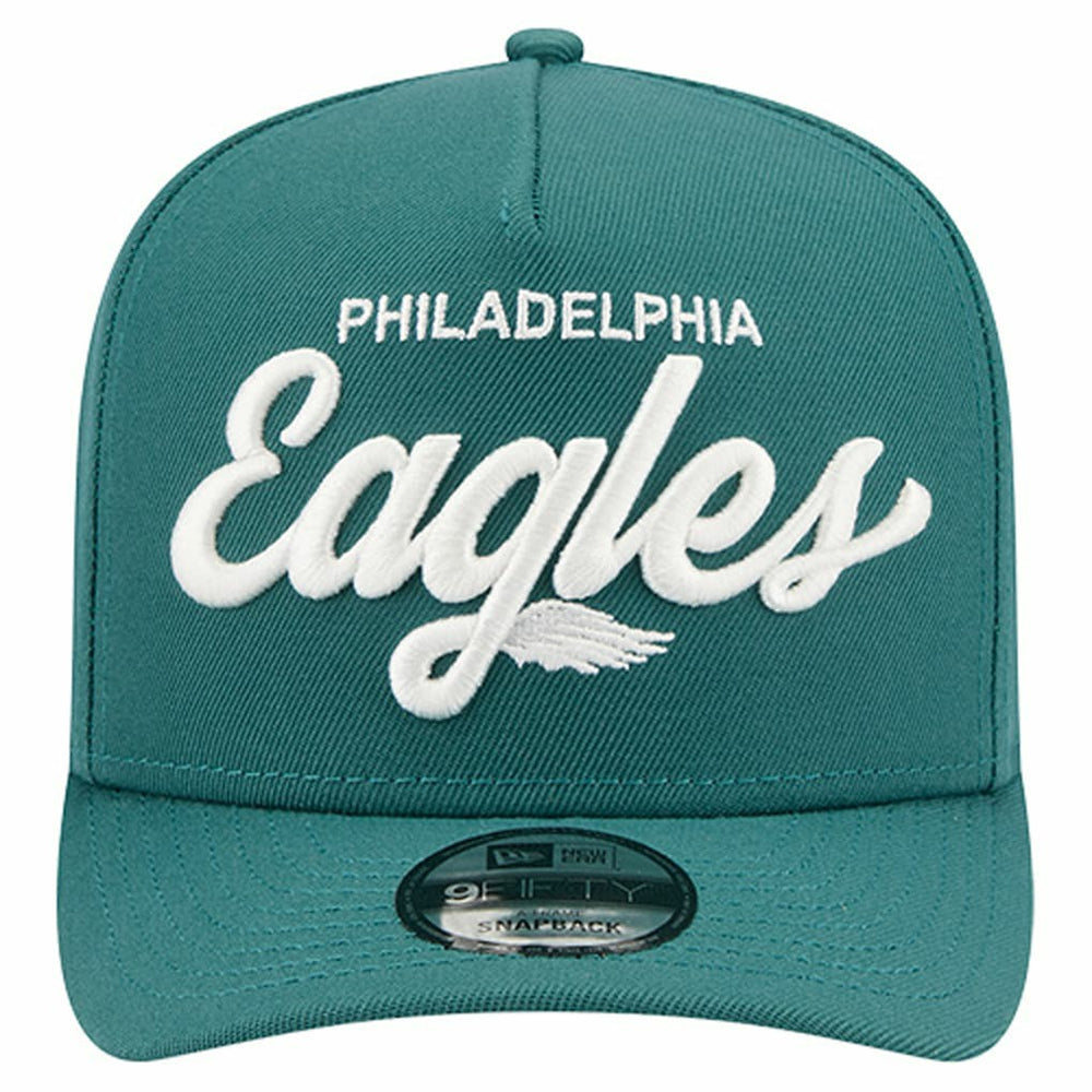 Philadelphia Eagles New Era Local Play A-Frame 9FIFTY Snapback Hat - Midnight Green - NFL