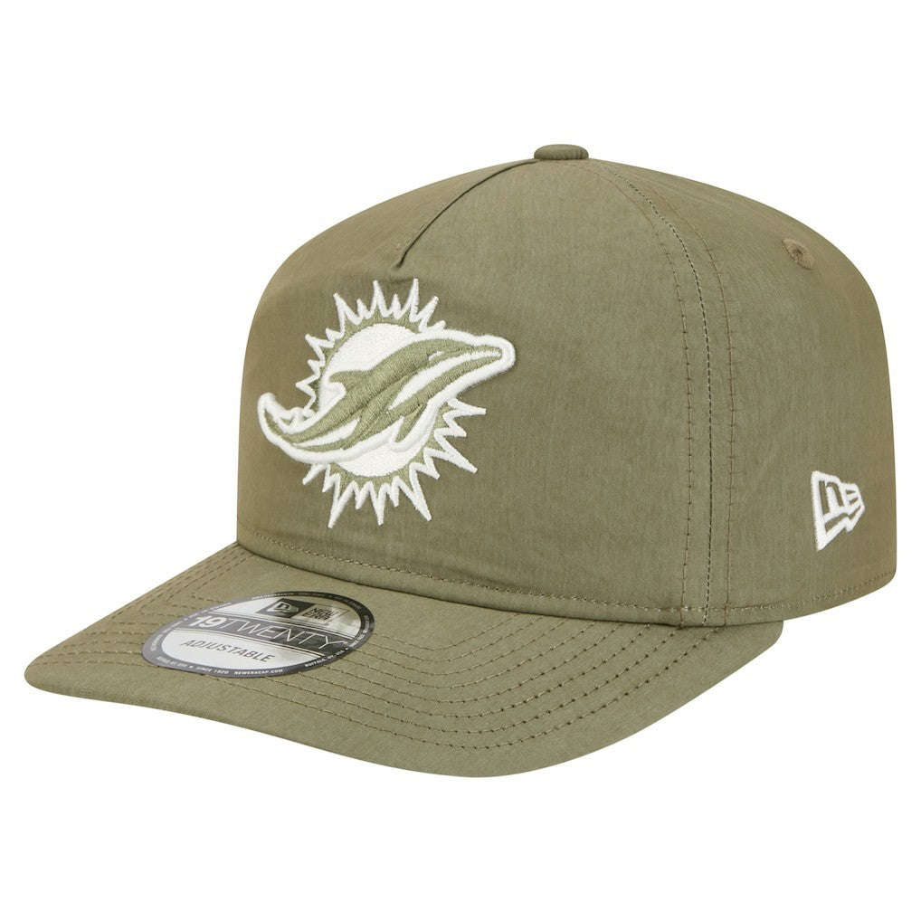 Miami Dolphins New Era Nylon 19TWENTY Adjustable Hat - Olive - NFL