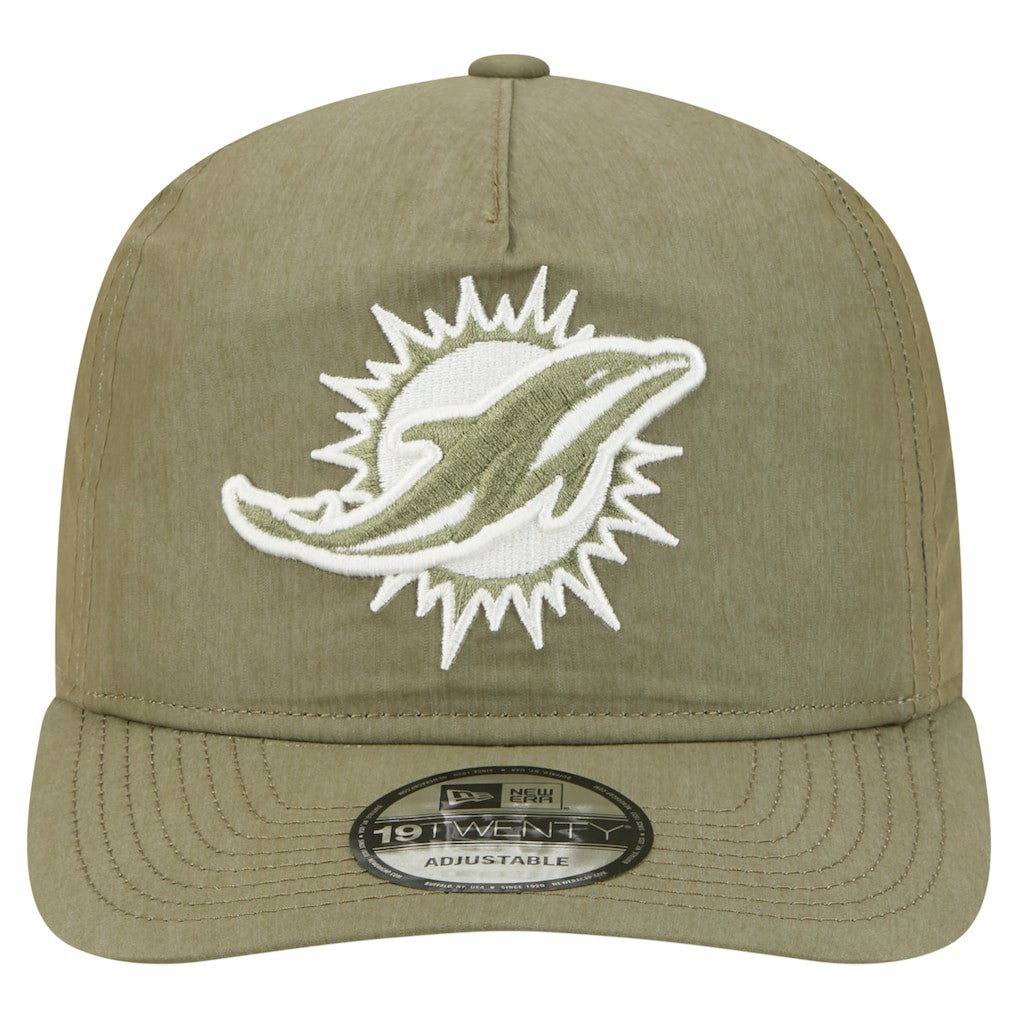 Miami Dolphins New Era Nylon 19TWENTY Adjustable Hat - Olive - NFL