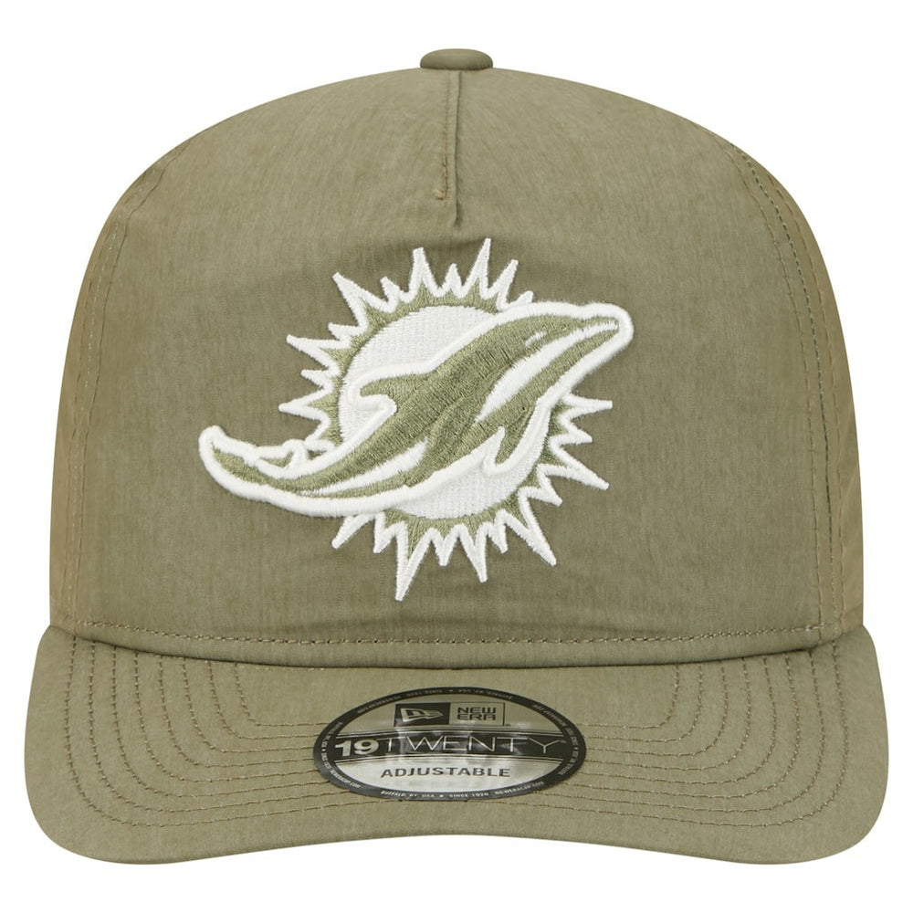 Miami Dolphins New Era Nylon 19TWENTY Adjustable Hat - Olive - NFL