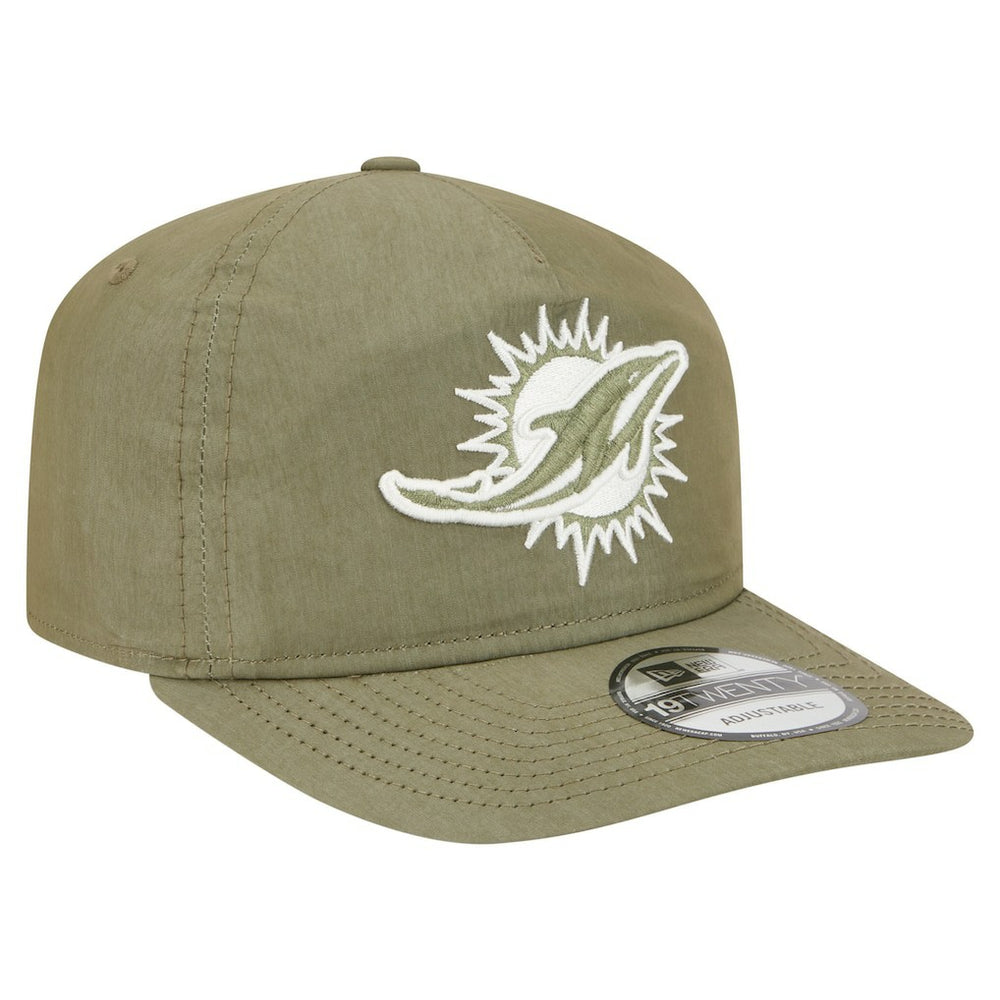 Miami Dolphins New Era Nylon 19TWENTY Adjustable Hat - Olive - NFL
