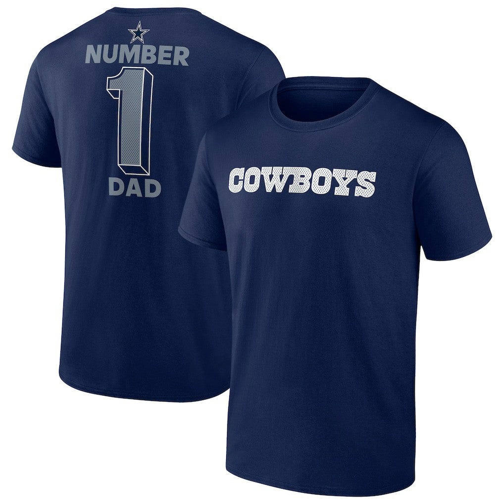 Dallas Cowboys Big & Tall Number One Dad T-Shirt - Navy - Fanatics