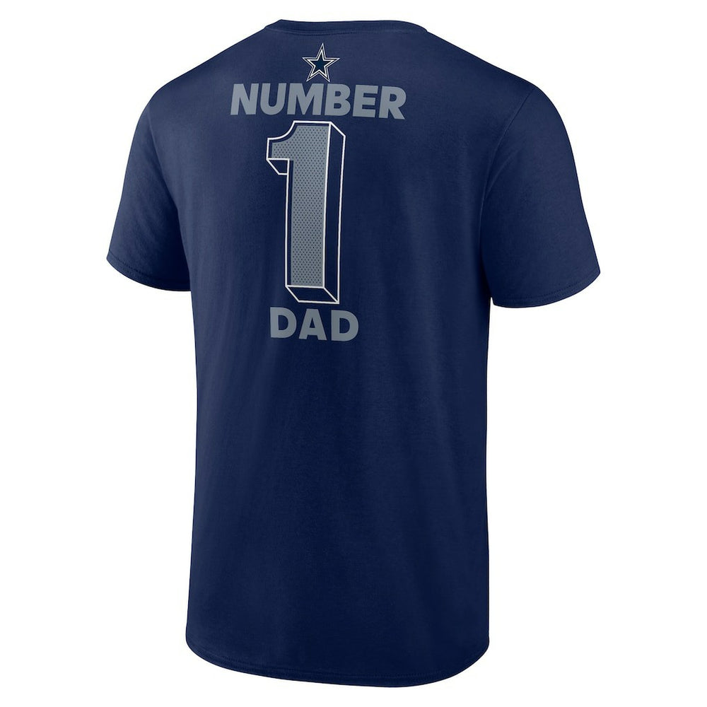 Dallas Cowboys Big & Tall Number One Dad T-Shirt - Navy - Fanatics