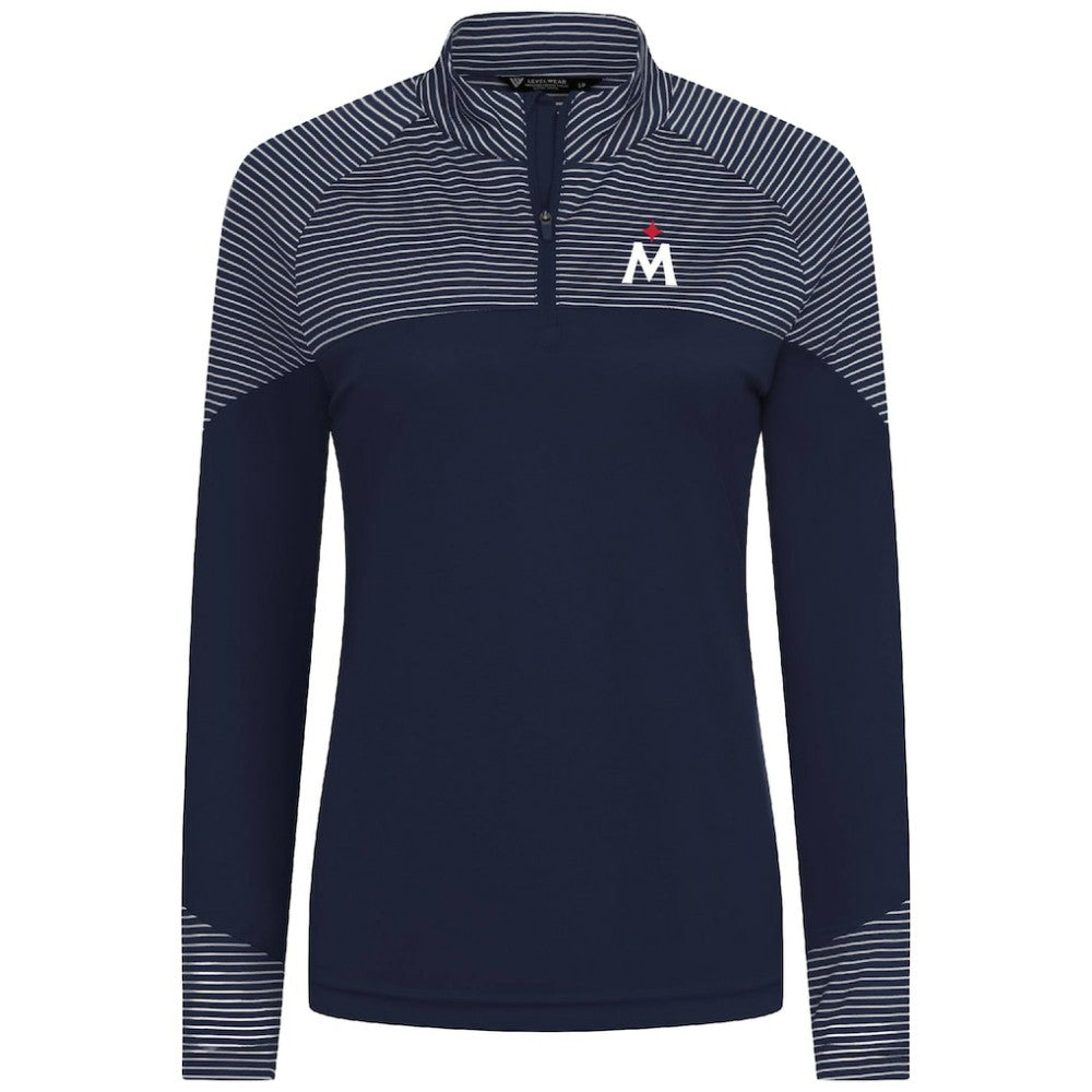 Minnesota Twins Levelwear Women's Classic Stripes Insignia 2.0 Raglan Quarter-Zip Top Online