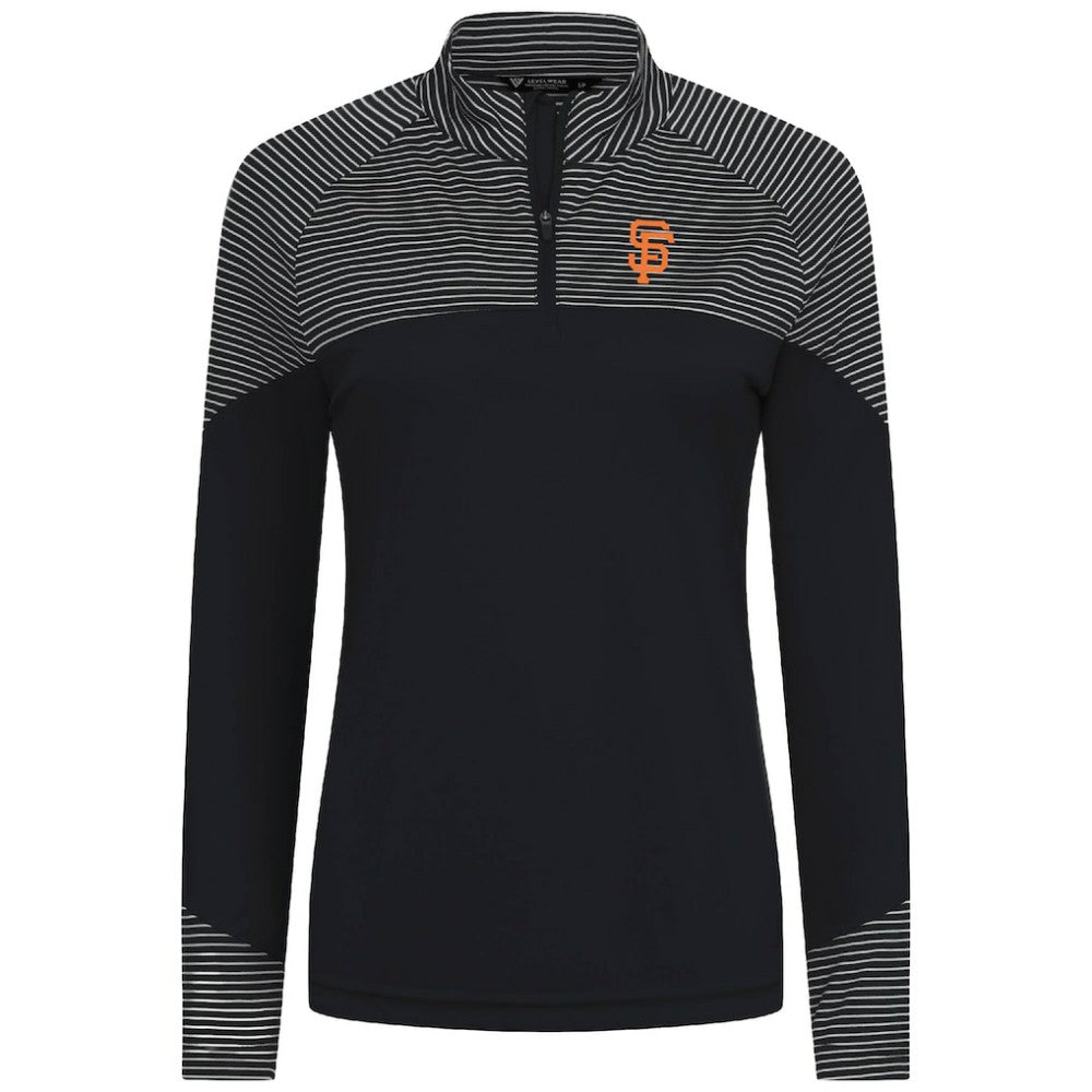 San Francisco Giants Levelwear Women's Classic Stripes Insignia 2.0 Raglan Quarter-Zip Top Online