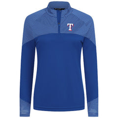 Texas Rangers Levelwear Women's Classic Stripes Insignia 2.0 Raglan Quarter-Zip Top Outlet