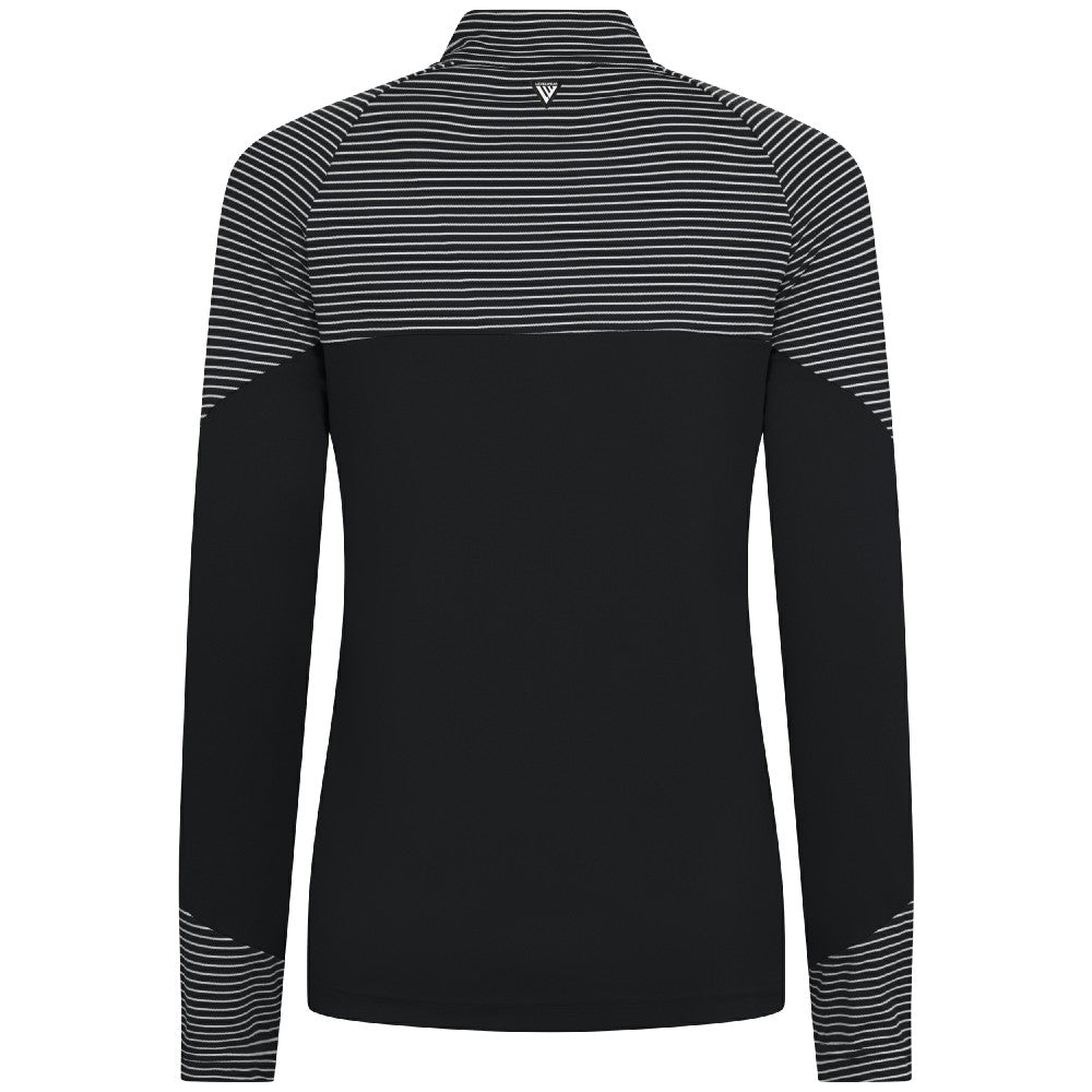 Miami Marlins Levelwear Women's Classic Stripes Insignia 2.0 Raglan Quarter-Zip Top for sale