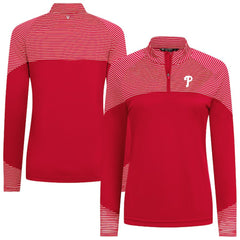 Philadelphia Phillies Levelwear Women's Classic Stripes Insignia 2.0 Raglan Quarter-Zip Top Online