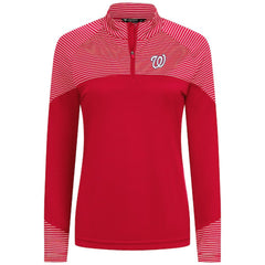 Washington Nationals Levelwear Women's Classic Stripes Insignia 2.0 Raglan Quarter-Zip Top Near Me