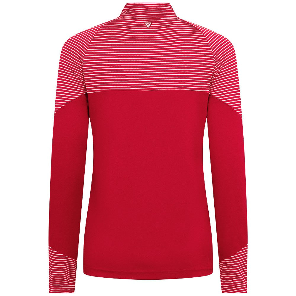 Cincinnati Reds Levelwear Women's Classic Stripes Insignia 2.0 Raglan Quarter-Zip Top Online