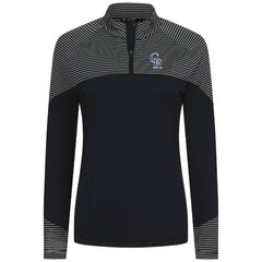 Colorado Rockies Levelwear Women's Classic Stripes Insignia 2.0 Raglan Quarter-Zip Top for sale