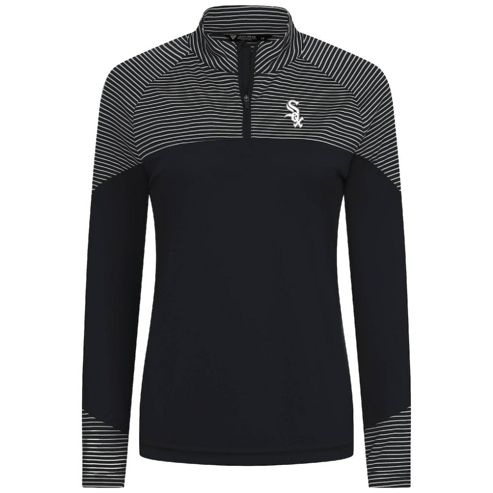 Chicago White Sox Levelwear Women's Classic Stripes Insignia 2.0 Raglan Quarter-Zip Top Near Me