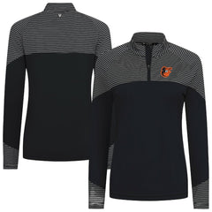 Baltimore Orioles Levelwear Women's Classic Stripes Insignia 2.0 Raglan Quarter-Zip Top Discount