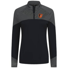 Baltimore Orioles Levelwear Women's Classic Stripes Insignia 2.0 Raglan Quarter-Zip Top Discount