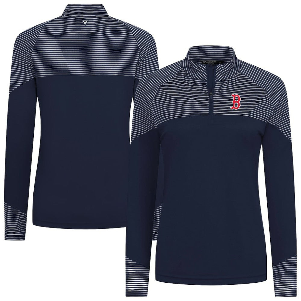 Boston Red Sox Levelwear Women's Classic Stripes Insignia 2.0 Raglan Quarter-Zip Top Near Me