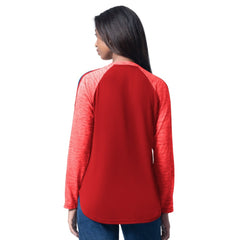 Philadelphia Phillies G-III 4Her by Carl Banks Women's Top Dog Raglan Long Sleeve V-Neck T-Shirt Discount
