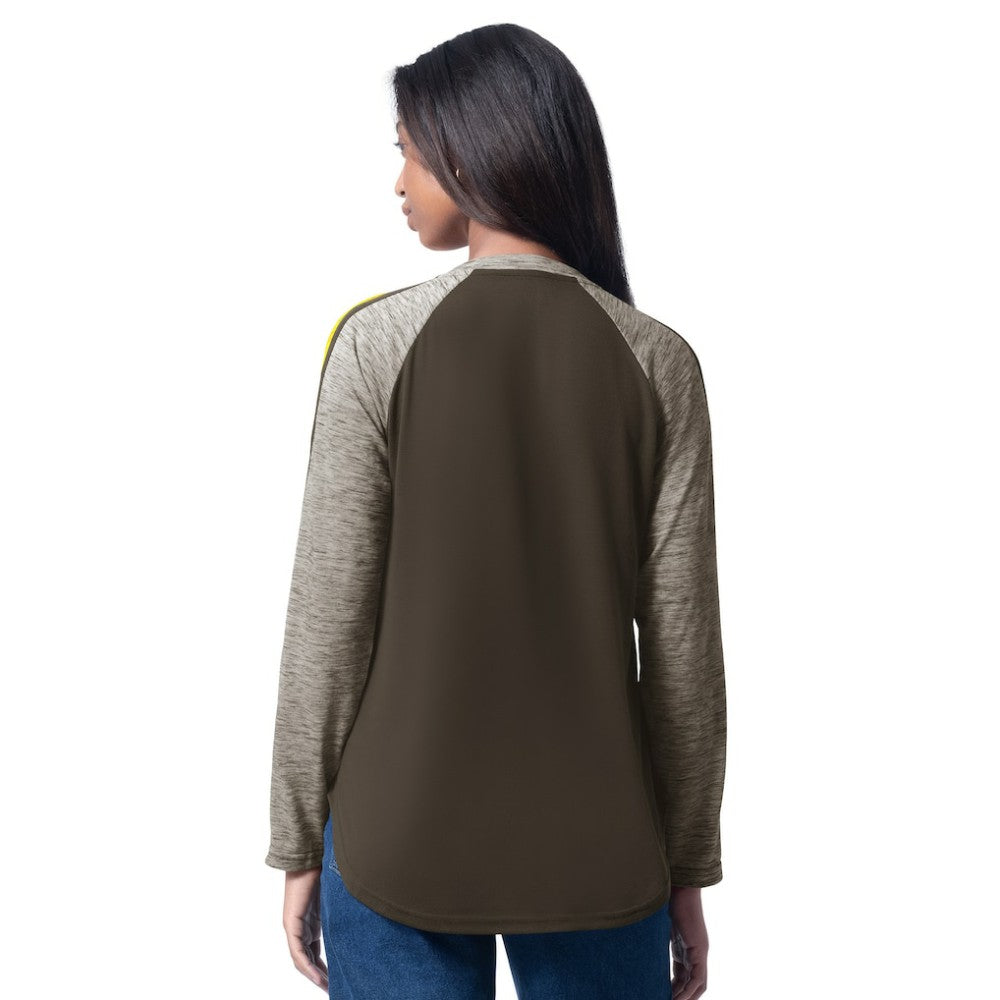 San Diego Padres G-III 4Her by Carl Banks Women's Top Dog Raglan Long Sleeve V-Neck T-Shirt Online