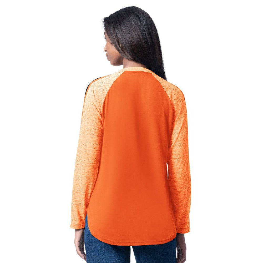 Baltimore Orioles G-III 4Her by Carl Banks Women's Top Dog Raglan Long Sleeve V-Neck T-Shirt Discount