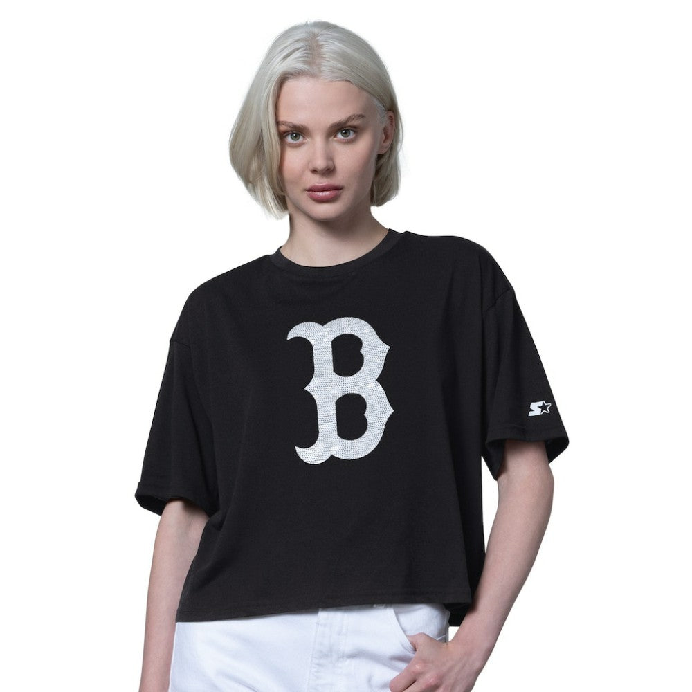 Boston Red Sox Starter Women's Holy Grail Boxy Cropped T-Shirt for sale