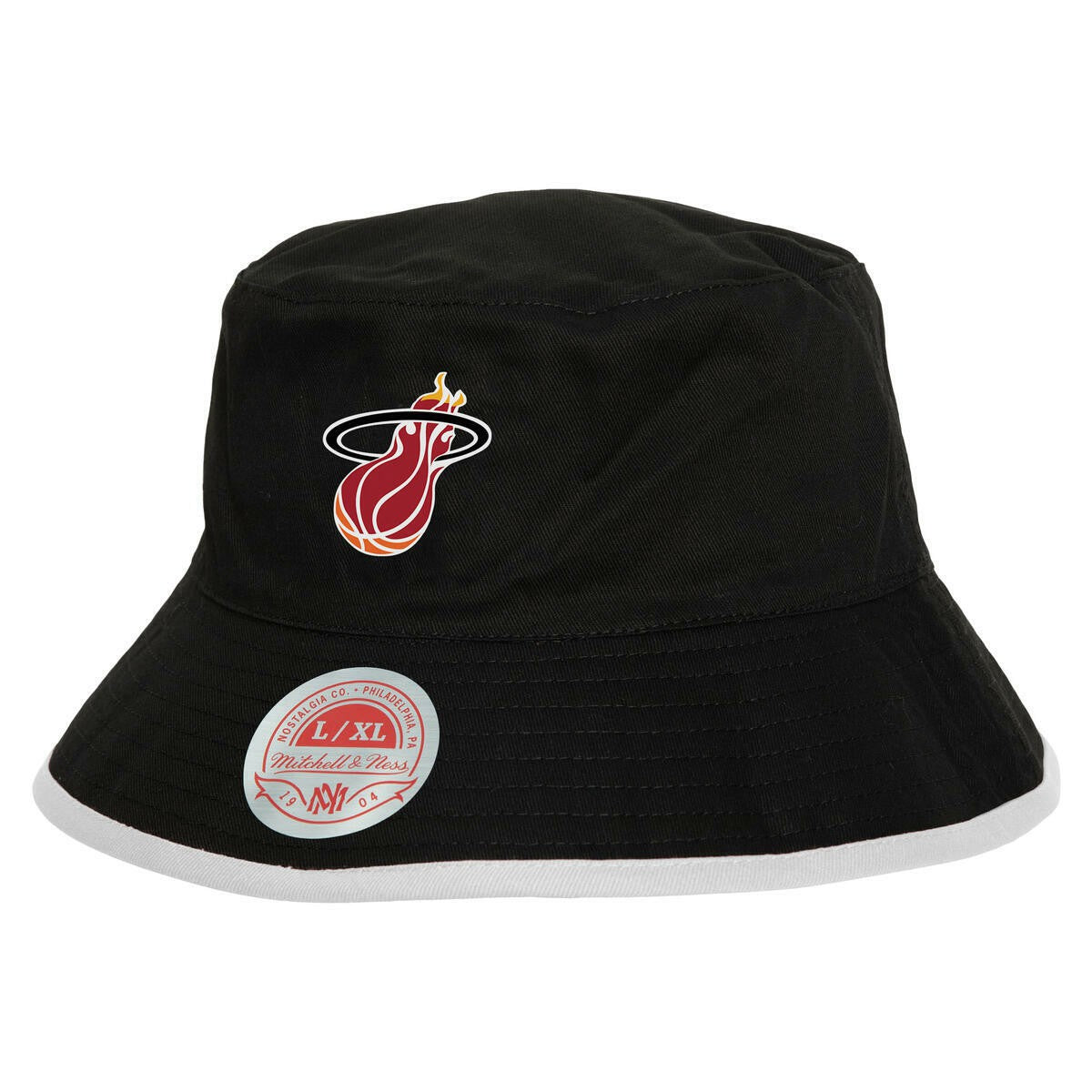 Mitchell & Ness Miami Heat Flip It Reversible Bucket Hat Black