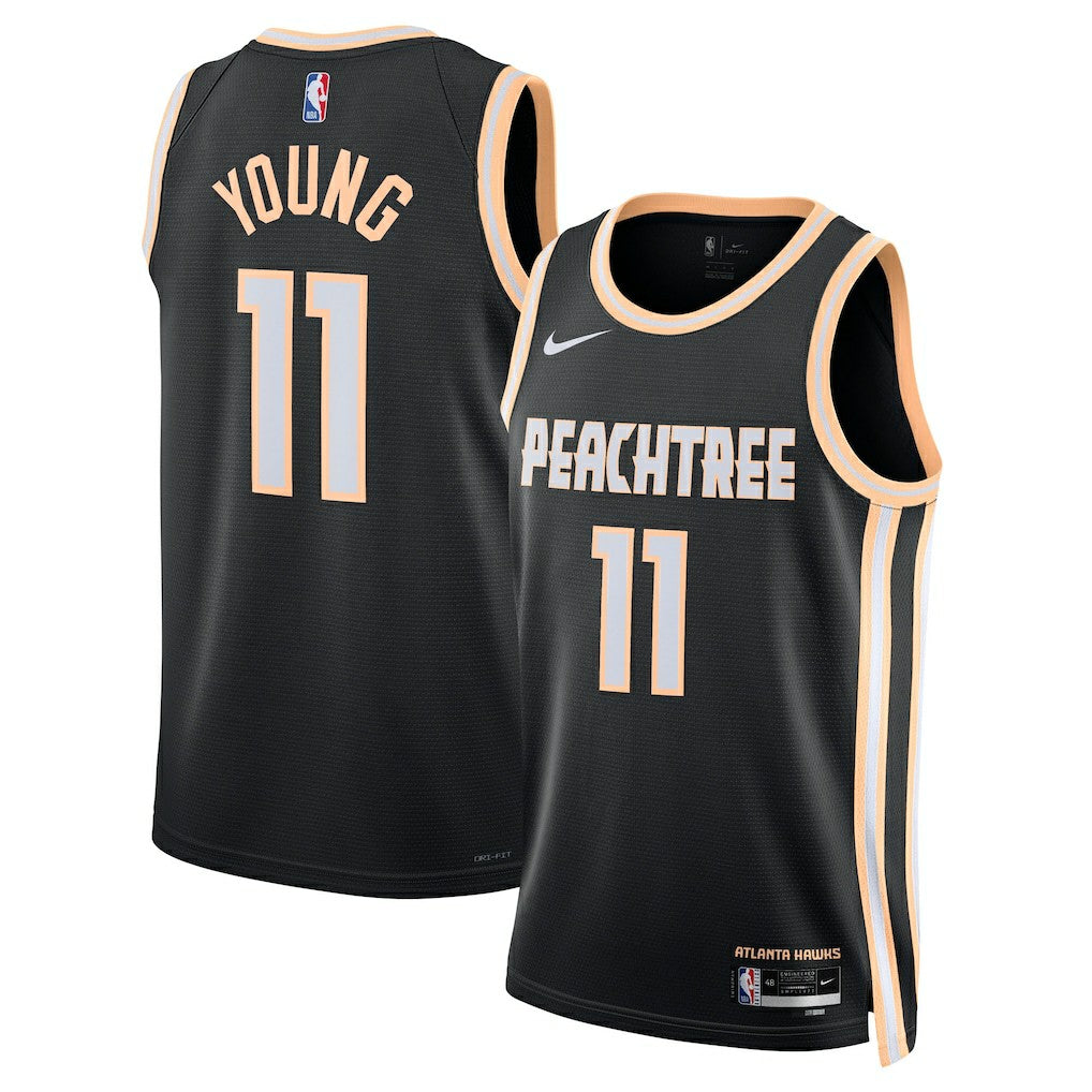 Nike Trae Young Atlanta Hawks Unisex 2025/26 Swingman Jersey Black City Edition