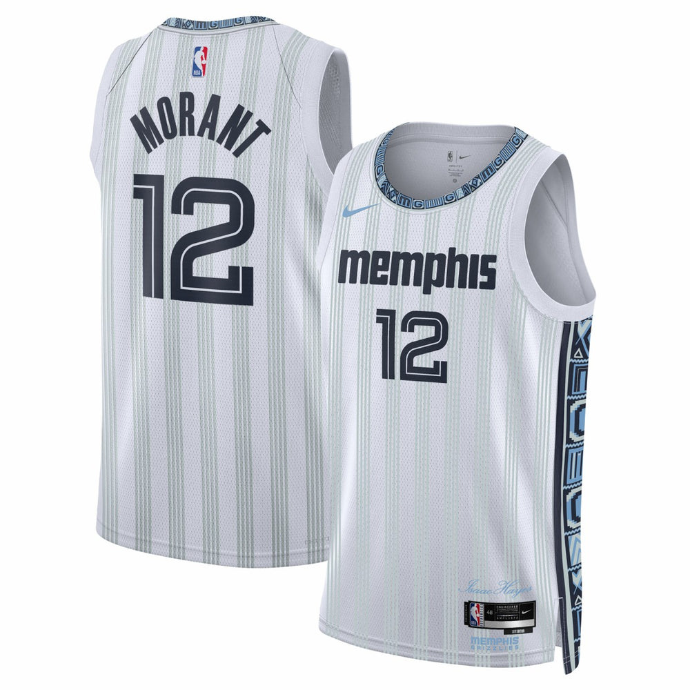Nike Ja Morant Memphis Grizzlies Unisex 2025/26 Swingman Jersey White City Edition