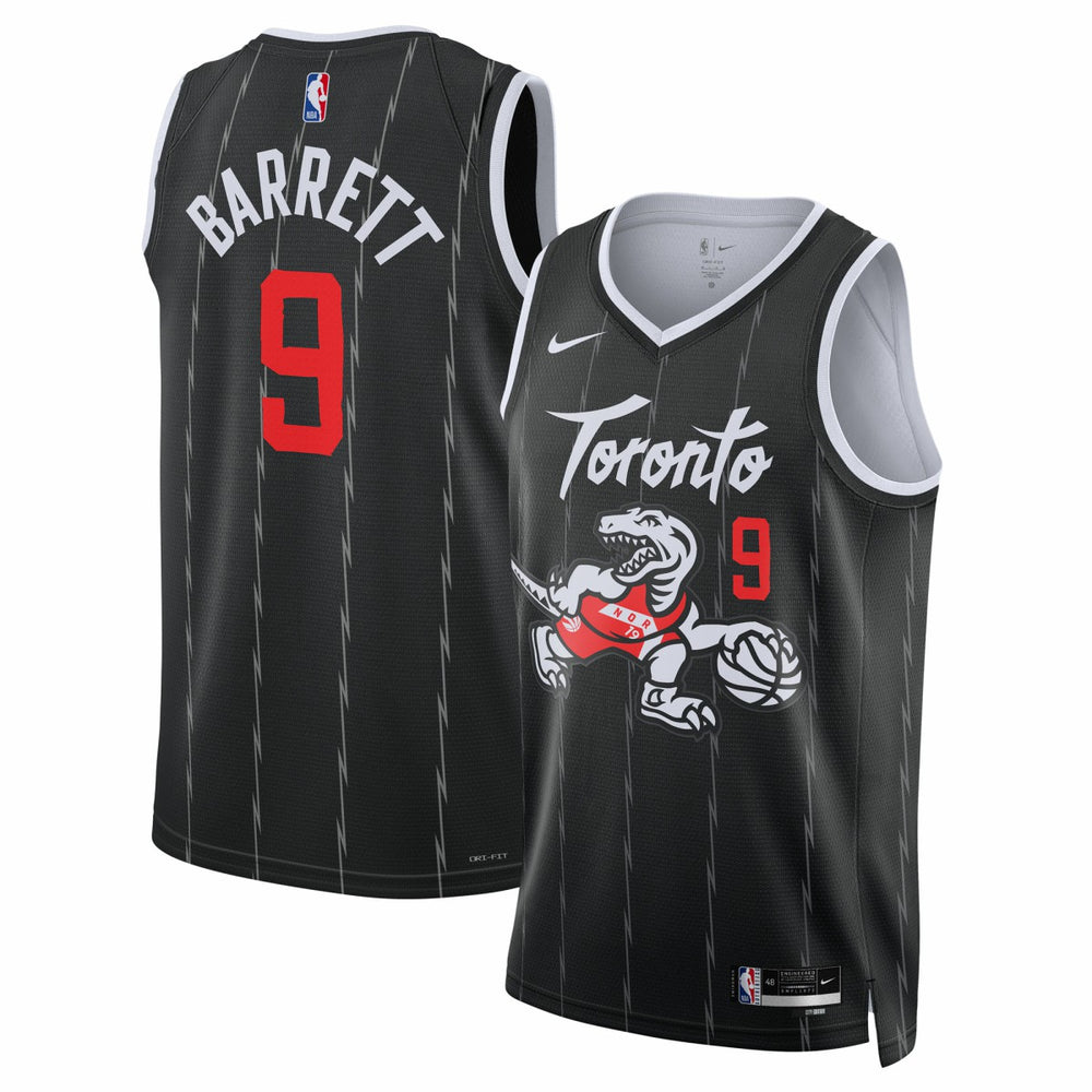 Nike RJ Barrett Toronto Raptors Unisex 2025/26 Swingman Jersey Black City Edition