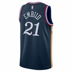 Nike Joel Embiid Philadelphia 76ers Unisex 2025/26 Swingman Jersey Navy City Edition