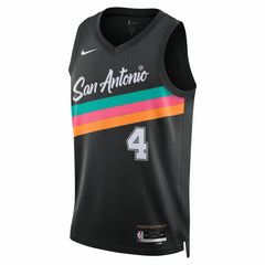 Nike De'Aaron Fox San Antonio Spurs Unisex 2025/26 Swingman Jersey Black City Edition