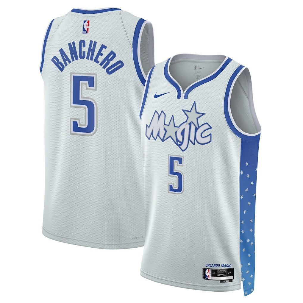 Nike Paolo Banchero Orlando Magic Unisex 2025/26 Swingman Jersey Silver City Edition